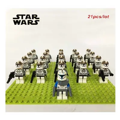 (21Pcs-B) 21Pcs Star Wars Clone Troopers Empire Storm Trooper Minifigures Kids Toys Fit Lego