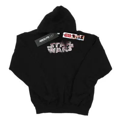 (12-13 Years, Black) Star Wars Boys The Last Jedi Spray Logo Hoodie