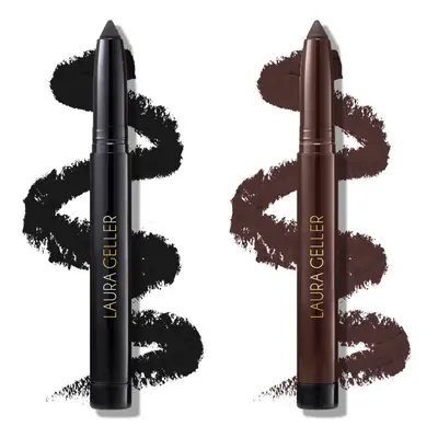 LAURA GELLER NEW YORK Kajal Longwear Kohl Eyeliner Pencil Duo - Deep Black & Smoky Taupe - Caffe