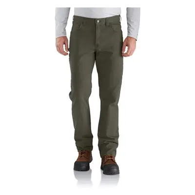 Carhartt Men's Rugged Flex Relaxed Fit Canvas 5-Pocket Work Pant Moss 42W x 30L