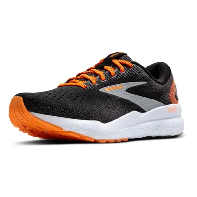 Brooks Womens Ghost Neutral Running Shoe - Black/Orange/White - 8.5 Medium