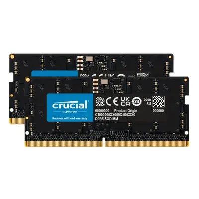 Crucial RAM CT2K8G48C40S5 16GB Kit (2x8GB) DDR5 4800MHz CL40 Laptop Memory, Black