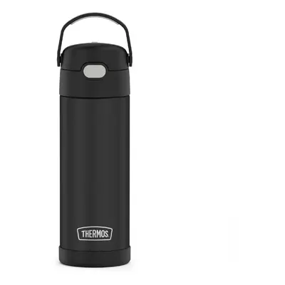 THERMOS FUNTAINER Ounce Stainless Steel Vacuum Insulated Bottle with Wide Spout Lid Black Matte