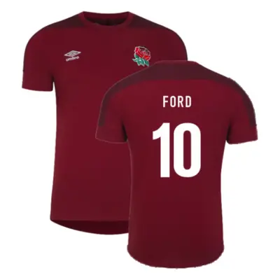 (M) England Rugby Presentation T-Shirt (Tibetan Red) (Ford 10)