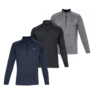 (Navy Blue, L) Under Armour Tech 2.0 1/2 Zip Mens Long Sleeve Training Shirt