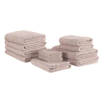 Set of Cotton Towels Pink ATAI