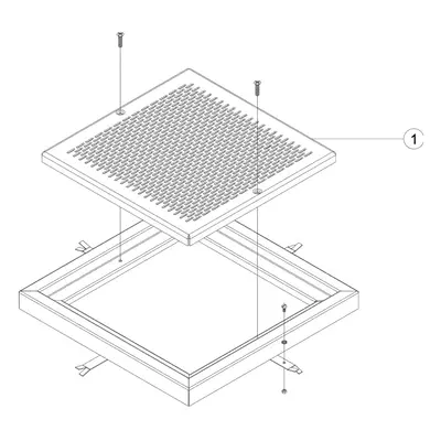 Certikin Main Drain Frame S/S C/C Screws X Pmd (CE02021705)