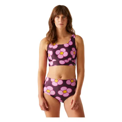 (14 UK, Morello) Regatta Womens/Ladies Orla Kiely Spinning Flower Reversible Bikini Set