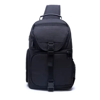 (Black) Water-Resistant Anti-theft Shockproof Travel Carry Sling Bag Backpack for DSLR Camera Le