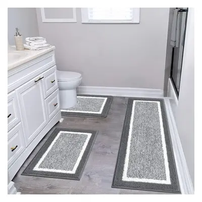 (45 x x U50 x cm, Dark Grey) Bathroom mat set pieces deluxe dark grey