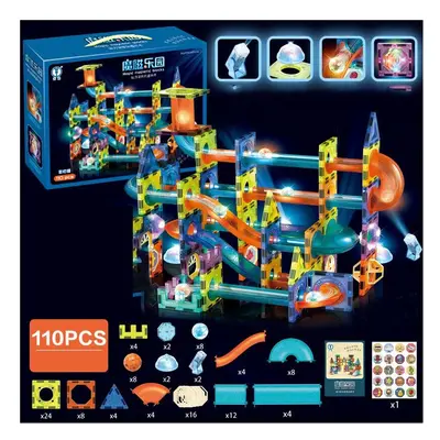 (Lighting-110pcs) Magnetic Building Blocks Construction Educational Kids Toys