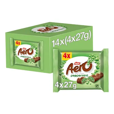 Aero Peppermint Milk Chocolate Bar Multipack, 14x4 x g Bars- Total