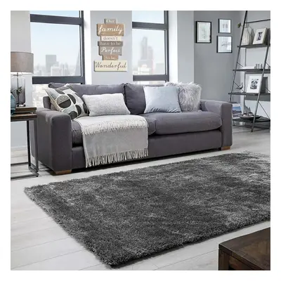 (Dark Grey, 160cm x 230cm) Abaseen Soft Cosy Shaggy Rugs Modern Rugs Carpet