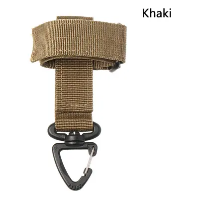 (Khaki) Glove Hook Safety Clip Outdoor Gloves Climbing Rope Storage Buckle Anti-lost Adjust Camp