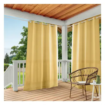 TOWN & COUNTRY BASICS GT Exclusive Home Cabana Solid Indoor/Outdoor Light Filtering Grommet Top 