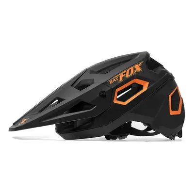 (L, BlackOrange) BATFOX Mountain Bike Helmet LA302 MTB Sports Cycling Bicycle Helmet for Adults 