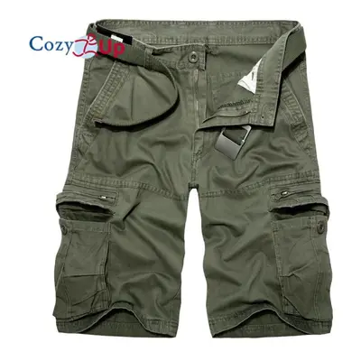 (green, 36) Cozy Up New Men's Cargo Shorts Summer Cotton Casual Shorts Men Loose Multi Pocket Sh