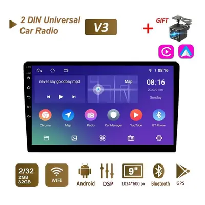 (black, 9Inch) 7/9/10 Inch Din Android Car Radio Multimedia Video Player Universal Stereo Radio 