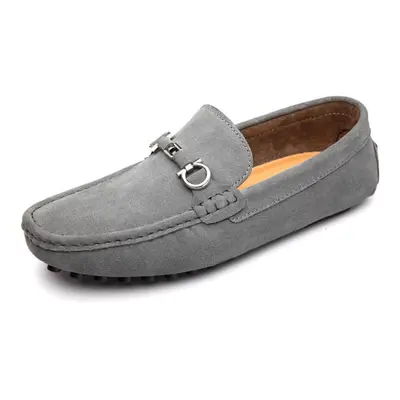 (gray, 44) Fashion Men&apos;s Slip On Casual Shoes Loafers Flat Shoes Moccasins