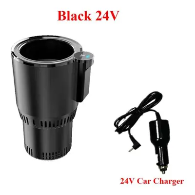 (as the picture, 24V Black) 12v Car 24v Truck Heating And Cooling Cup Warmer Cooler Smart Cup Mu