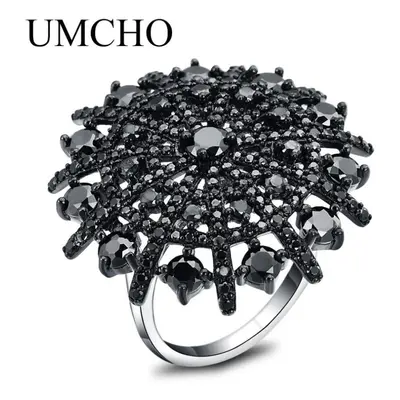 (black, 6) Umcho Gemstone Natural Black Spinel Ring