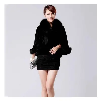 (black, M) Bridal Shawl Faux Fur Wrap Evening Dress Bolero Cape Wedding Shawl Winter Bridal Cloa