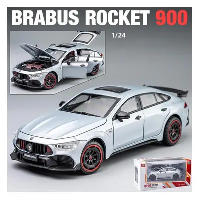 (grey, 1:24-size:21.2*8.1*5.8cm) 1/24 Scale Brabus Rocket Diecast Car Model Toy, Pull Back Toy V