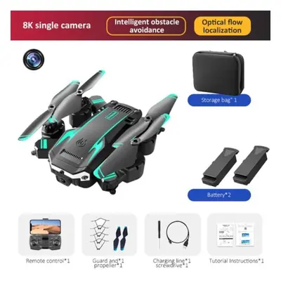 (green, Single camera-2 B) New S6 Professional Foldable Quadcopter Aerial Drone 8k Hd Camera Gps