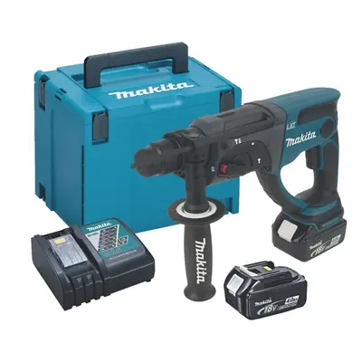 Makita DHR202RMJ 18V 2kg Lithium SDS Hammer Drill + x 4.0 Batteries + Case