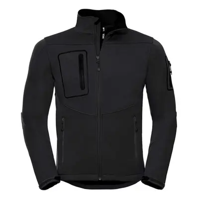 (XS, Black) Russell Mens Sports Soft Shell Jacket