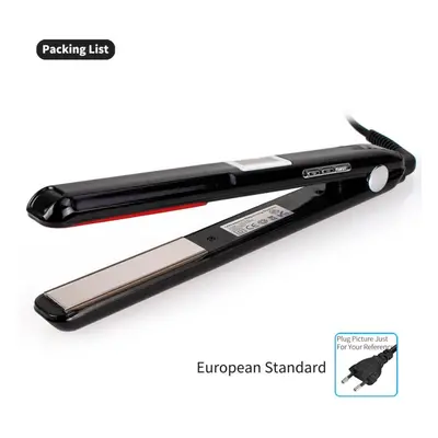 (as the picture, European standard) Hair Care Ultrasonic Infrared Hair Straightener With Lcd Dis