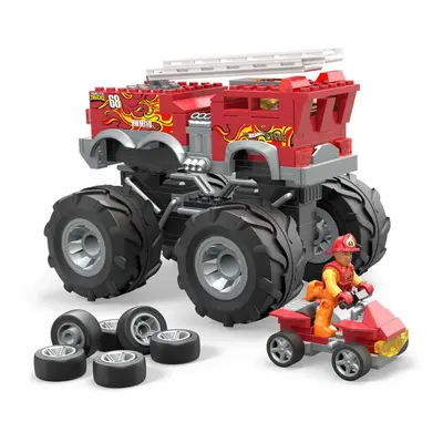 Mattel Hot Wheels Monster Trucks Mega Construx Construction Set HW 5-Alarm Monster Truck