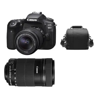 Canon Eos 90D Kit Ef-S 18-55Mmf3.5-5.6 Is Stm+Ef-S 55-250Mm Is Stm+Bag