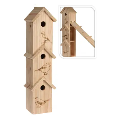 Bird Nest Box Large Wooden Bird Nesting House Wild Birds Robin 3Tier