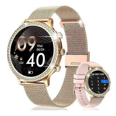 LUOCAI Smart Watch for Women Bluetooth 5.2 Answer/Make Calls, Fitness Tracker Real-time Heart Ra