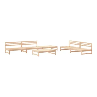 (natural pine) vidaXL Garden Lounge Set Outdoor Modular Sofa Set Piece Solid Wood Pine