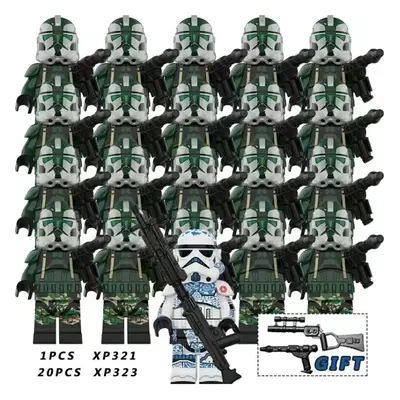 (Star Wars-Set 26) Fit Lego Star Wars Movie Series Clone Troopers Minifigures Kids Toys Gifts 21