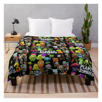 Fleece Throw Blanket Plants vs. Zombies 3s, Video game, battle for the neighborhood. kids backpa