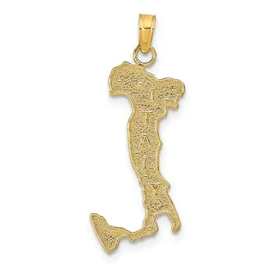 14K Yellow Gold Map with Italy Charm