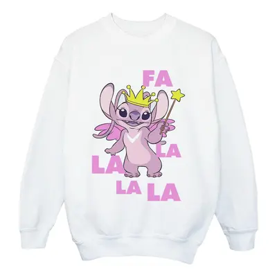 (3XL, White) Disney Womens/Ladies Lilo & Stitch Angel Fa La La Sweatshirt