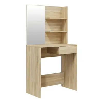 (Sonoma oak) vidaXL Dressing Table with Mirror Bedroom Makeup Vanity Desk Cosmetic Table