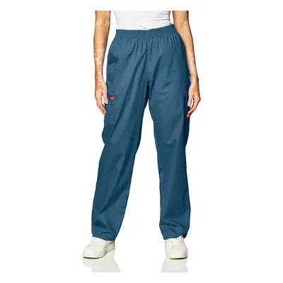 Dickies Women's Signature Elastic Waist Scrubs Pant Caribbean Blue X-Large