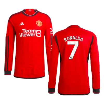 (M) Man Utd Authentic Long Sleeve Home Shirt (Ronaldo 7)