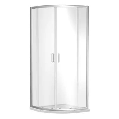 Quadrant 6mm Toughened Safety Glass Shower Enclosure - 900mm x 900mm - Chrome