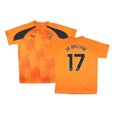 (MB) Man City Pre-Match Jersey (Orange) - Kids (DE BRUYNE 17)