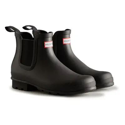 (Black, (Adults')) Hunter Original Chelsea Rubber Men's Black Wellington Boots