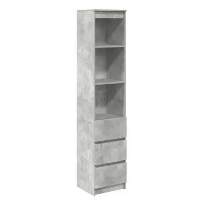 vidaXL Highboard Concrete Grey 37.5x35x180 cm Engineered Wood cabinet