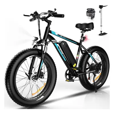 Hitway Electric Bike,BK15 Fat Tire Mountain EBike with 48V15Ah Battery