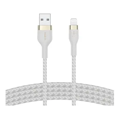 Belkin BoostCharge Pro Flex Braided USB Type A to Lightning Cable (2M/6.6FT), MFi Certified Char