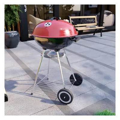 (Red & Black) Memphis Freestanding Kettle Grill BBQ